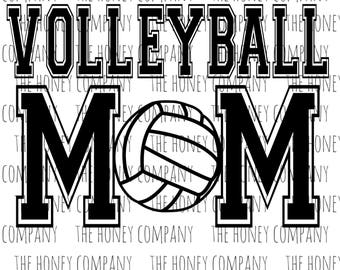 Volleyball Mom SVG PNG DXF Sports Silhouette Cricut Cutting Machine Cut File Instant Download