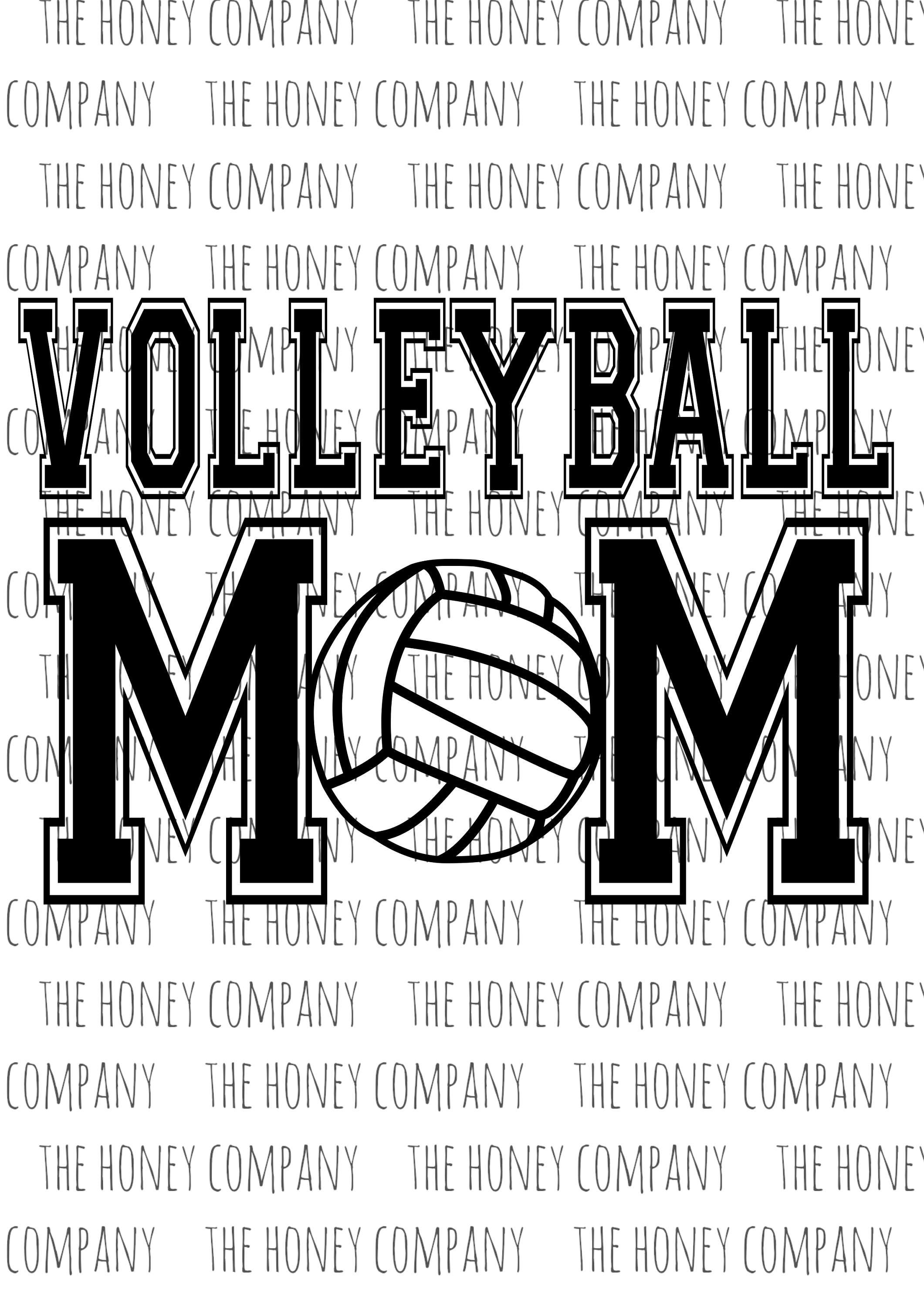 Download Volleyball Mom SVG PNG DXF Sports Silhouette Cricut Cutting