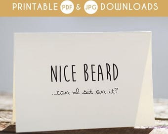 50% OFF printable boyfriend card, anniversary boyfriend card, funny boyfriend birthday card, boyfriend funny card, beard boyfriend card