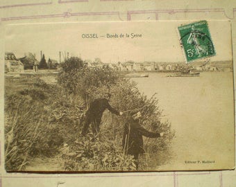 Oissel - Bords de la Seine - Early 1900s - Antique French Postcard
