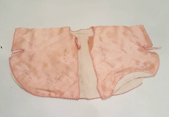 Vintage pink jacket baby outfit