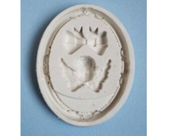 Moule Cadre ange en silicone blanc pour loisirs créatifs scrapbooking