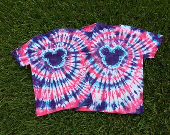 Adult Custom Mouse Head Tie Dye Shirts, Hand dyed, Custom Made tshirt, Hippie shirt, Tiedye, Festival shirt, Tee, Apparel, womens, mens
