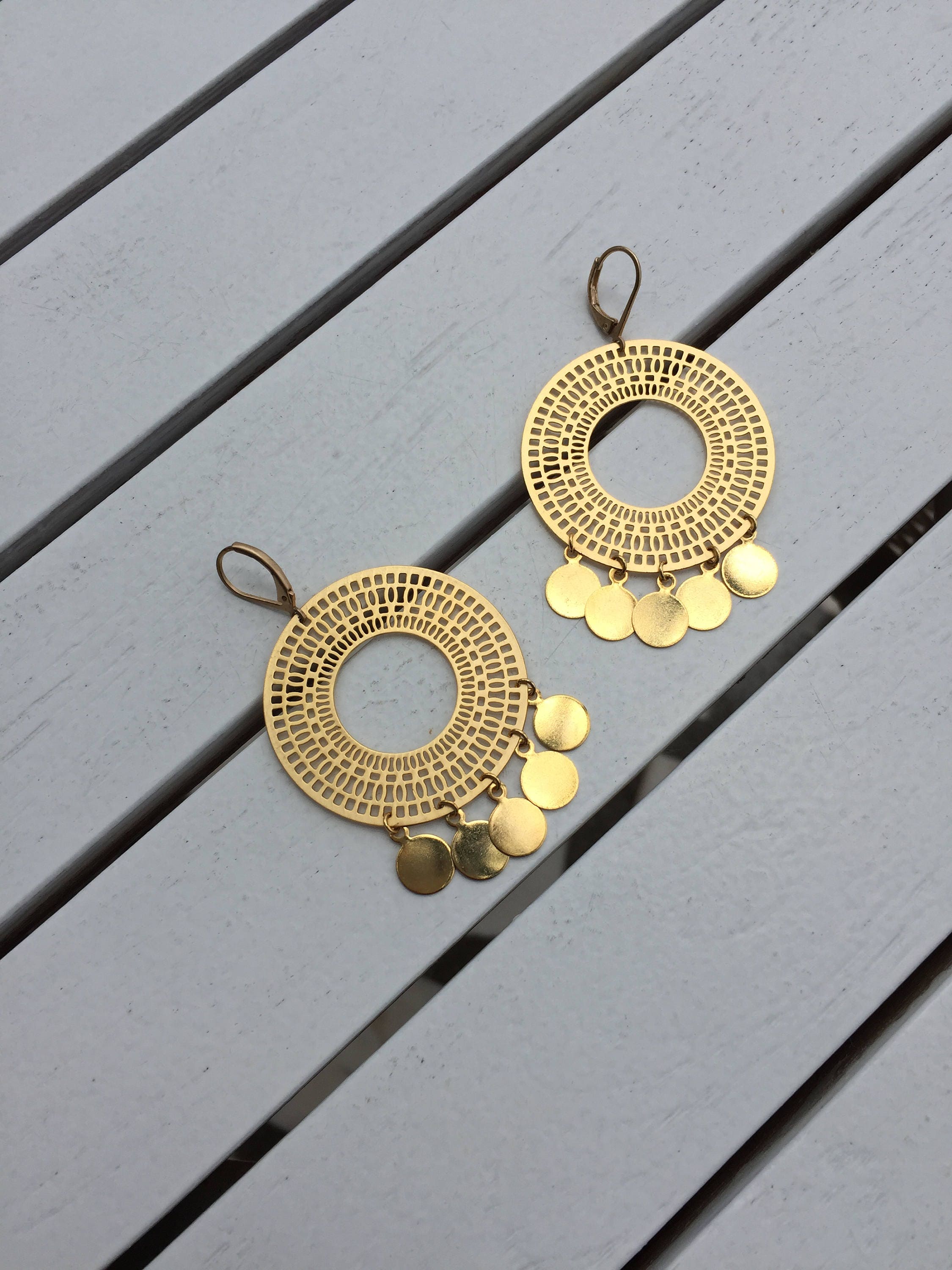 Gold Hoop Earrings Boho Hoop Earrings Boho Jewellery Gold 6760