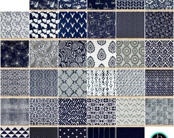 Window Curtains- Drapery Panels- Vintage Indigo Curtains- Navy Blue Curtains- Nautical Drapes- Valance- Custom Curtains- Beach House Decor