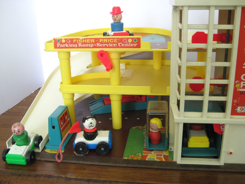 fisher price car garage vintage