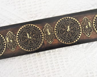 Moroccan Decor, Necklace Holder, Wooden Wall Rack, Jewellery Display, Holder, Decorative Wall Storage, Key Rack