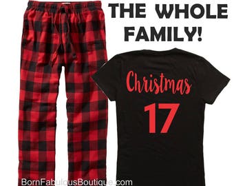 Family PJ's,Family Christmas Pajamas,Matching Christmas,Christmas pjs,Personalized Christmas pajamas,kids pj's