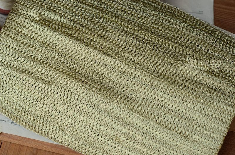 30 meter 1cm 0.39 wide green gold braid fabric