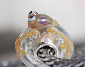 Small Core Artisan Bead Frog SRA Lampwork Beads BHB