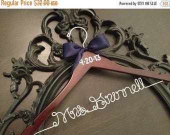 XMAS IN JULY Bridal Hanger / Brides Hanger / Wedding Hanger / Bling Wedding Date / Bling Hanger / Name Hanger / Wedding Date Hanger / Person