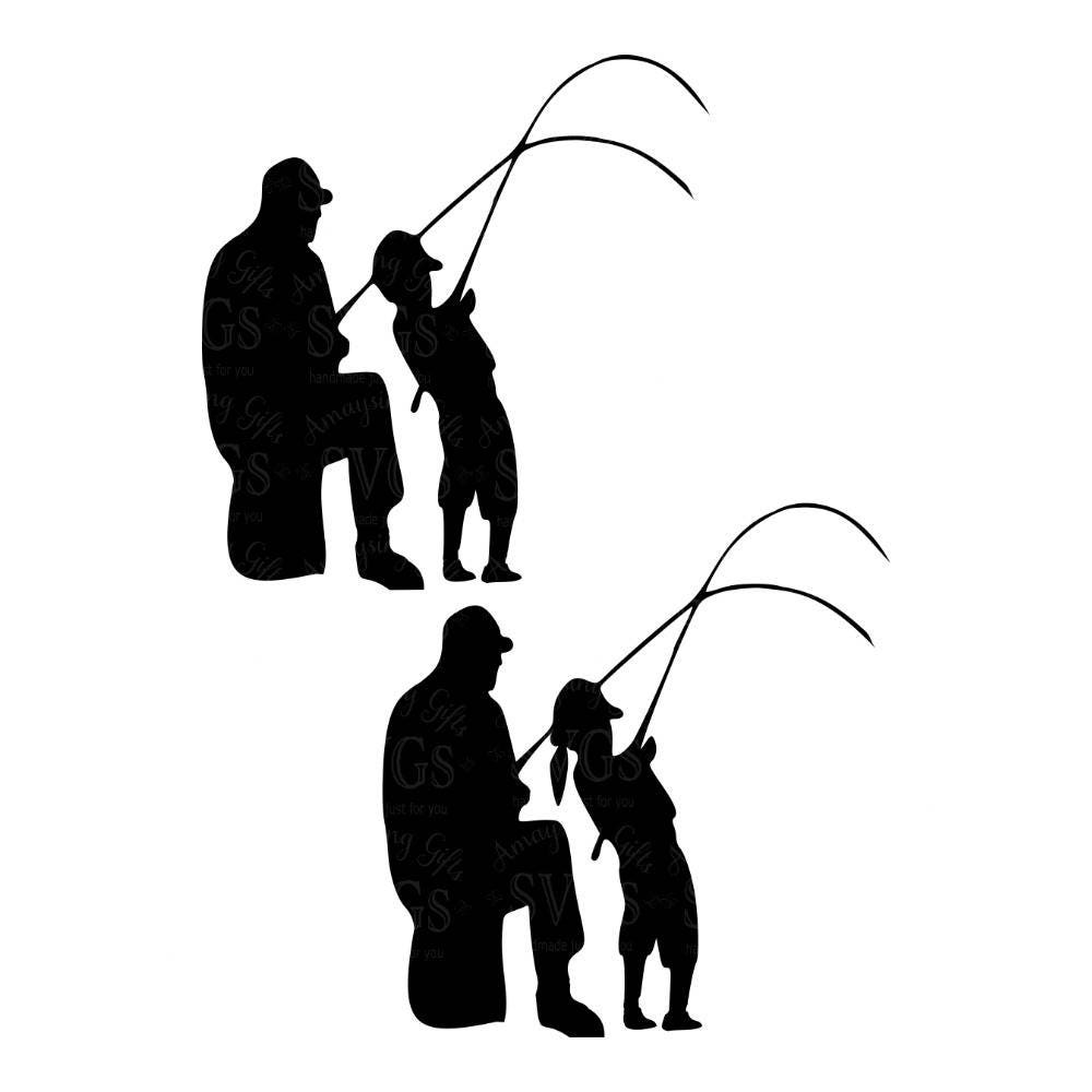Download SVG - Fishing Buddies - Fathers Day - Dad and Daughter ...
