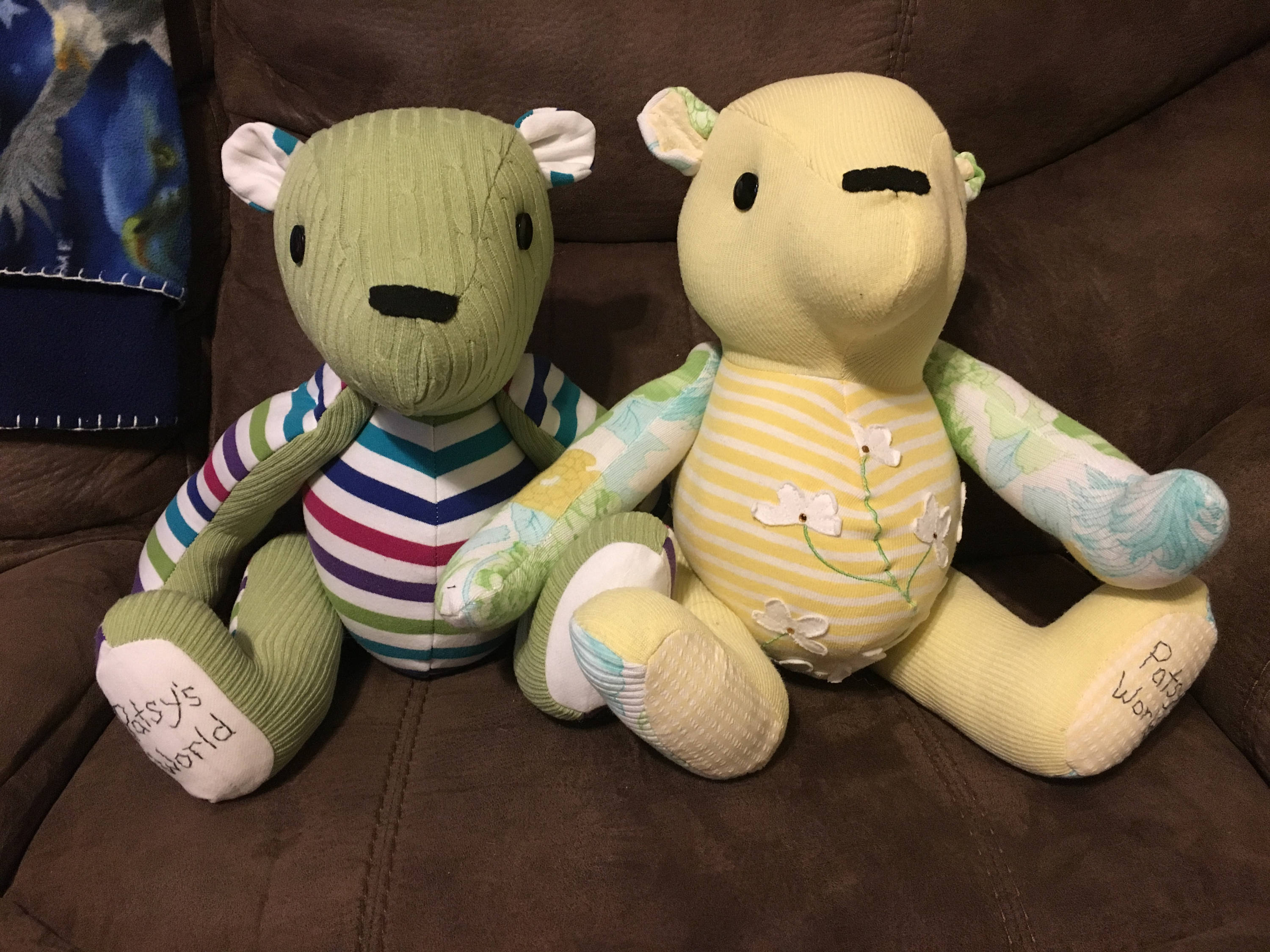 Memory Bear Keepsakes made from clothing blankets from your Memory Bear Keepsakes made from clothing blankets from your
