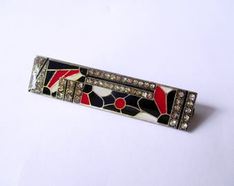 Broche Vintage en émail, 1970-1980, Broche, cadeau, bijoux