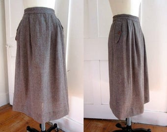 Vintage Cotton Floral Maxi Skirt Long Skirt Floral Stripes