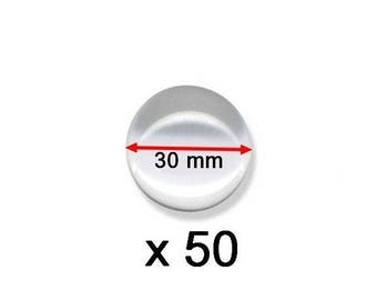 50 round glass cabochons 30mm round