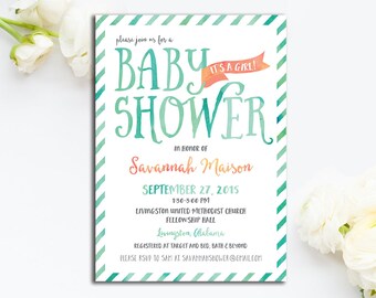 Woodland Animals Baby Shower Invitation