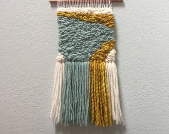 SMEAR | Mint, Ochre and White Large Wall Hanging