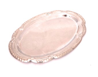 Vintage Silver Sandwich Tray, Silver Serving Tray, Silver Serving Platter, Chased Silver Jewellery Tray, Silver Tea Tray, Small Oval Tray