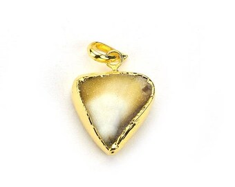 Rough Geode Druzy Pendant 22k Gold Electroplated Gemstone Druzy Necklace Pendant GemMartUSA (NP-50783)