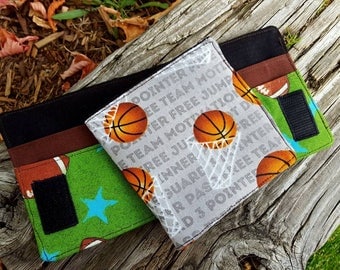 Personalized Boys Wallet, Soccer Wallet, Sports Wallet, Ring Bearer Gift, Baseball Wallet, Football Wallet, Basketball Wallet, Boys Wallet
