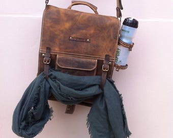 Secret Pocket Bag, Leather Bag, Safety Bag, Leather Laptop Briefcase, Handle bag, Leather Messenger Bag, Office Briefcase,