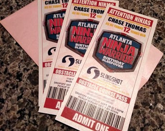 American Ninja Warrior Birthday Invitation