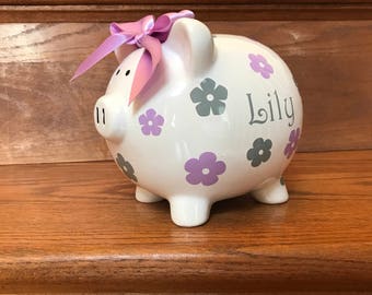 Piggy Bank, Large Piggy Bank, Personalized Piggy Bank, Piggy Banks, Piggy Bank For Girls, Girl Piggy Bank, Boy Piggy Bank, Piggie bank