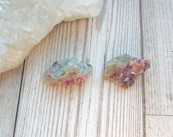 Small Pink Tourmaline In Quartz Pieces - Natural Raw Rough Gemstone Specimen - Rubellite Tourmaline