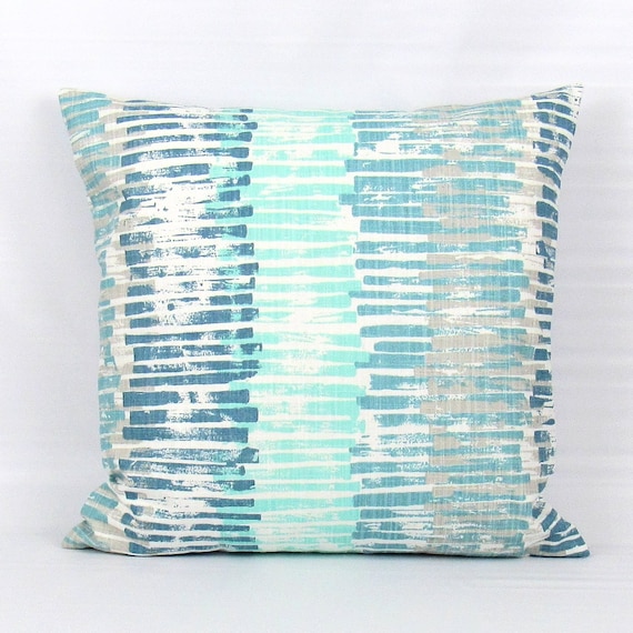 Aqua Teal Pillow Cover Decorative Pillow Aqua Pillow Throw