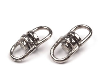 4 small accessory loop swivel silver 13 mm