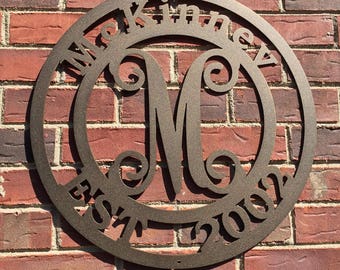 Established Sign | Family Name Signs | Last Name, Family | Last Name Established Sign | Wedding Gift | Couples Established |McKinnev|