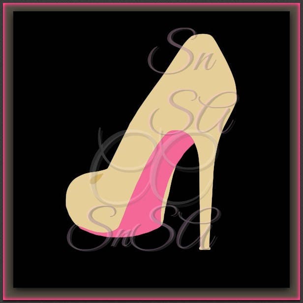 Download High Heel SVG Shoe Glass Slipper Diva Princess Queen Woman