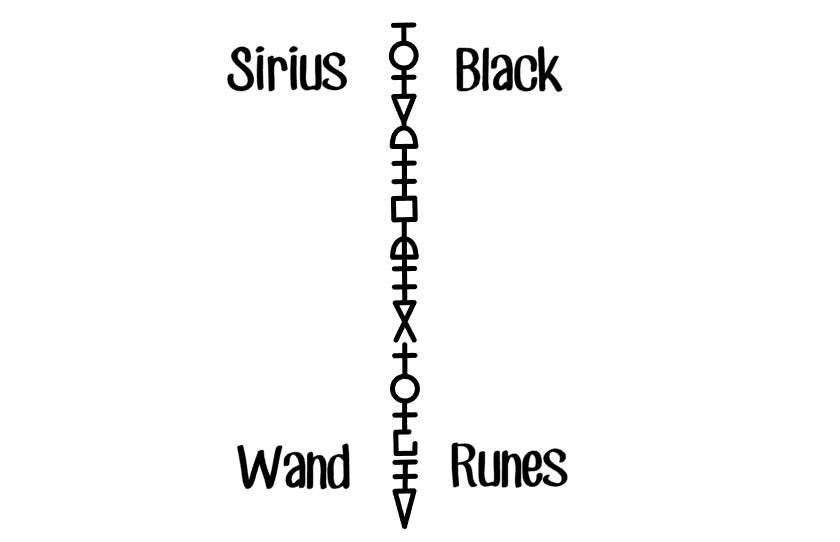 Sirius Black Wand Runes Decal Harry Potter