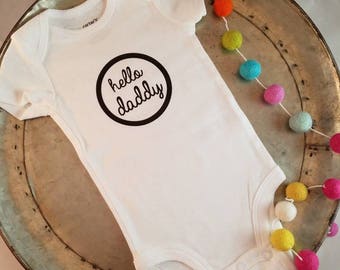 Pregnancy Announcement Onesie - Hello Daddy Onesie - Pregnancy Announcement Baby Bodysuit