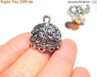 50% OFF Clearance Sale- Antique Silver Large Tassel Caps Cone Bead Caps 19mm
