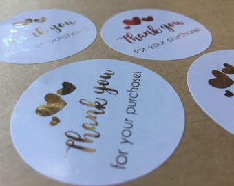 100 Pcs Silver Foil Thank You Stickers – Seals For Business Envelopes & Packages