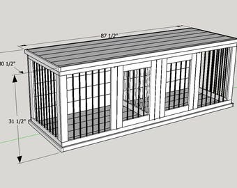 Dog crate furniture | Etsy