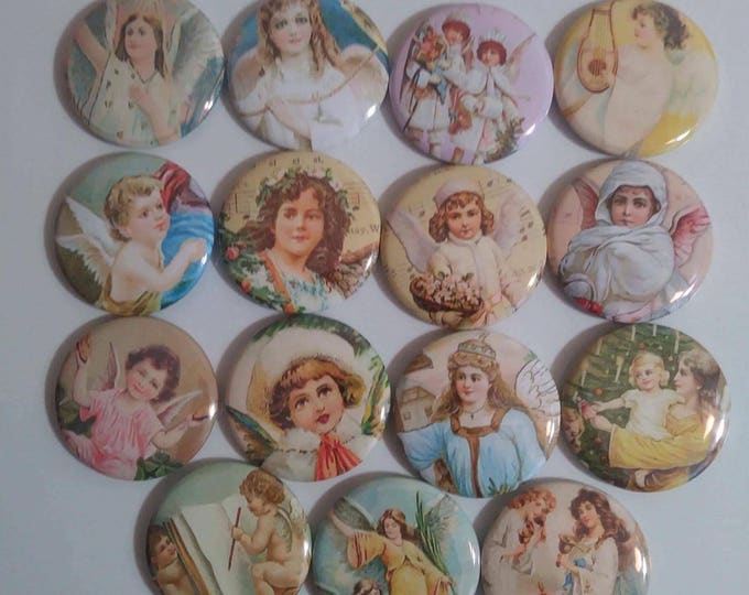 Sale Victorian Christmas Magnets - Xmas Magnets - Christmas Past - Christmas Angels - Cherubs - Christmas Magnets - Holiday Magnets