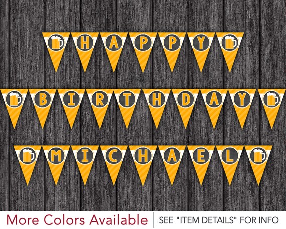 cheers and beers birthday banner personalized happy birthday happy birthday personalized banner