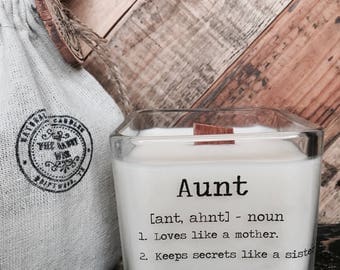 Soy Candle / Aunt gifts / Best Aunt Gifts / Gifts For Aunt / Candle With Message / Aunt Birthday Gifts / Aunt Definition