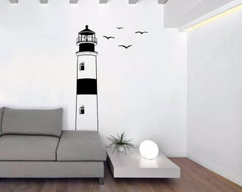 Lighthouse Wall Art removable wall art | etsy Lighthouse Wall Art removable wall art | etsy