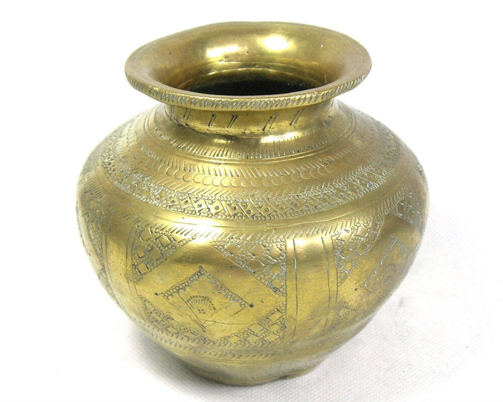 Antique bronze indien Lota Vase Lota Antique Lota indien