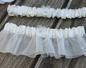 FAST Shipping!!!! Beautiful Ivory Wedding Garter Set, Bridal Garter Set, Rhinestones Garter, Ivory Garter Set, Toss Garter, Tossing Garter