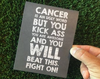 Kick cancers ass  Etsy