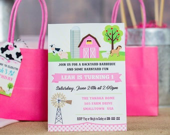 Barnyard invitation | Etsy