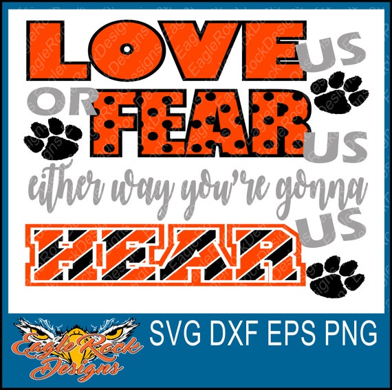 Download Paw Love Us Fear Us SVG DXF EPS Png Cut File Tigers