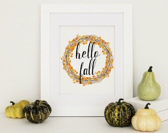 Hello Fall Sign, Rustic Fall Decor, Farmhouse Fall Decor, Fall Decorations, Fall Decor Sign, Fall Primitive Decor, Autumn Decorations