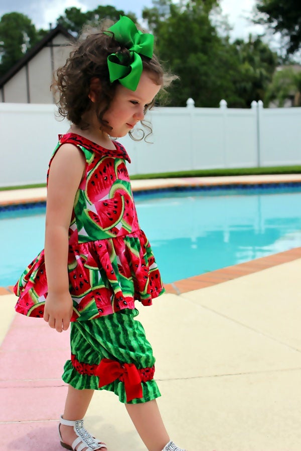 Girls Watermelon outfit Toddler Girls Watermelon Dress