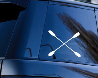 Kayak Paddles Decal, Kayak Sticker, Macbook Decals, Kayaking Decals, Laptop Decals, Car Decals, Wall Decals